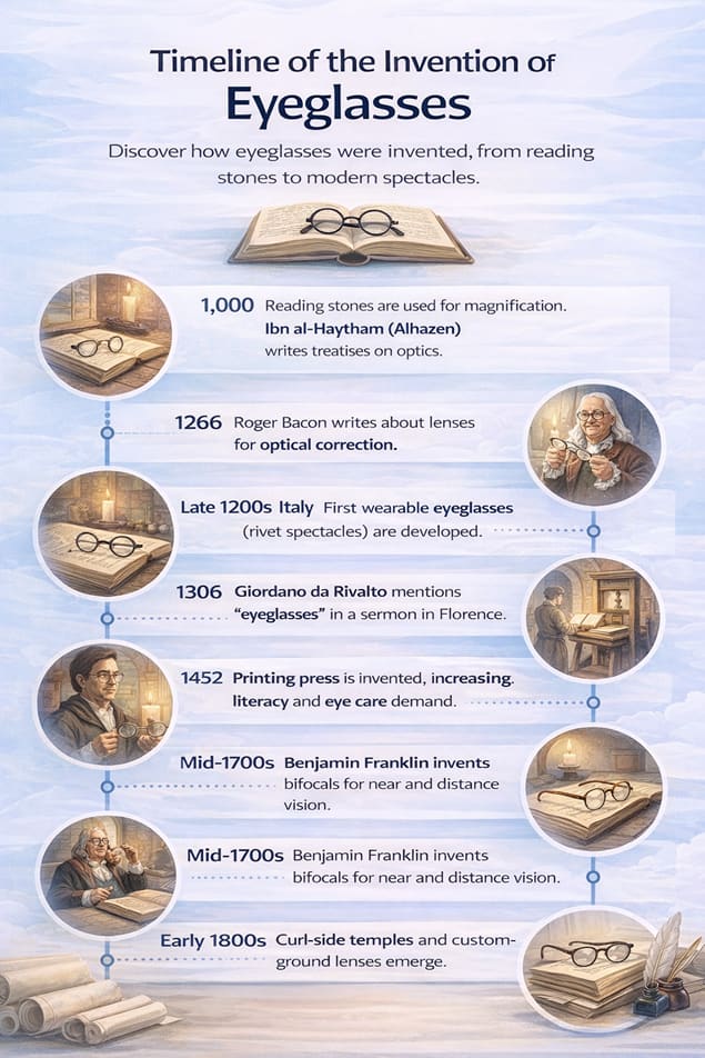 who invented glasses