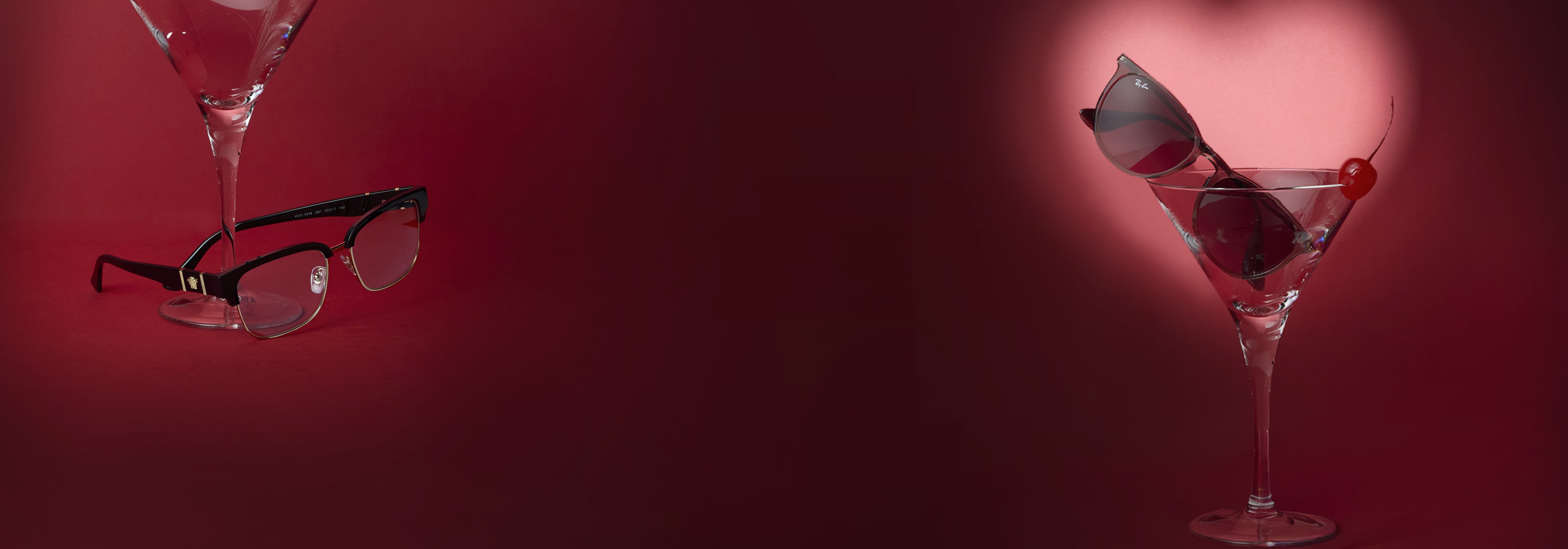 The left is wearing Burberry be4389 Sunglasses, other is Versace ve1175b Eyeglasses