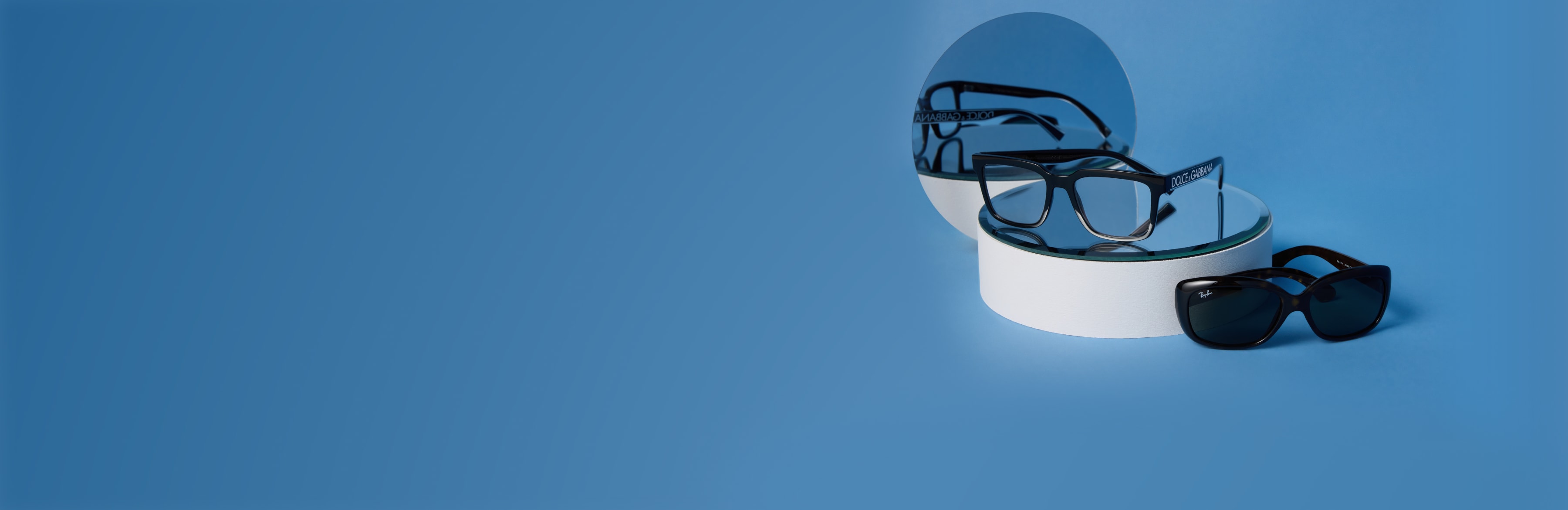 The left is wearing Ray-Ban rb3447v Eyeglasses, the right is wearing Oakley Fives Squared Sunglasses