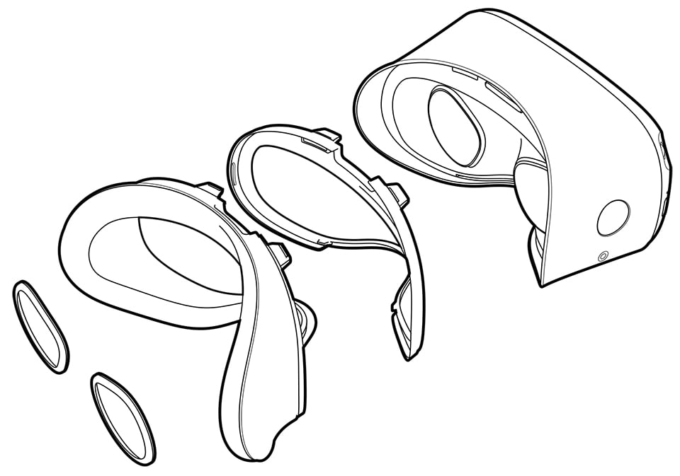 Oculus Quest Line Drawing